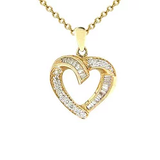 18k Diamond Heart Necklace P394