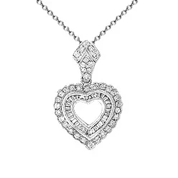18k Diamond Heart Necklace