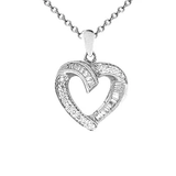 18k Diamond Heart Necklace P393