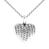 14k Diamond Heart Necklace P157