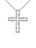 18k Diamond Cross Necklace P-11645