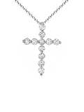 18k Diamond Cross Necklace P-48313