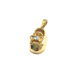 Select a Birthstone - 14k Baby Shoe  Charm Pendant with Birthstone P-806-S*