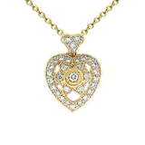 18k Diamond Heart Necklace P546