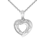 18k Diamond Heart Necklace P117