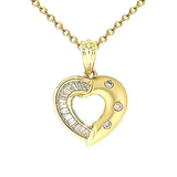 18k Diamond Heart Necklace P116