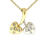 14k Diamond Heart Necklace P354