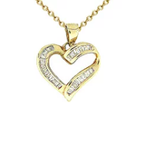 18k Diamond Heart Necklace P102