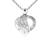 18k Diamond Heart Necklace P118