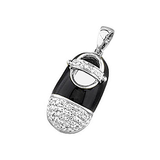 18k Baby Shoe Charm Pendant with Diamonds and Enamel P-601A-K