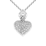 18k Diamond Heart Necklace P531